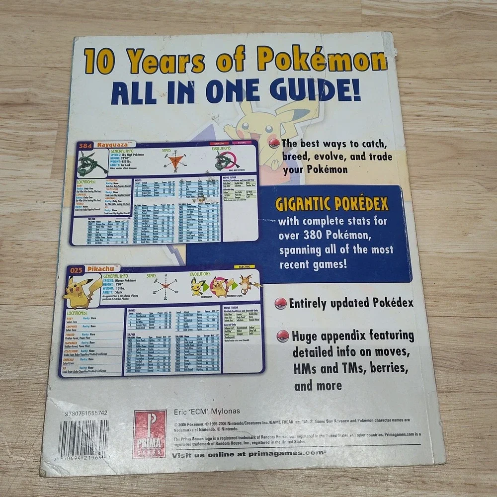 Pokemon Complete Pokedex 10th Year Anniversary Collectors Edition 2006